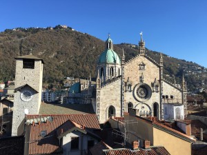 Duomo Como from rooftop restaurant Coin.